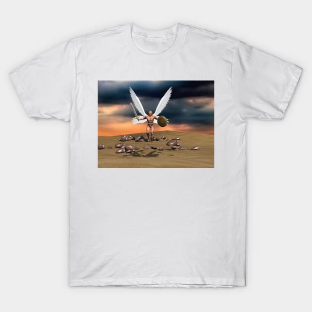 Archangel Michael Our Protector T-Shirt by m2inspiration